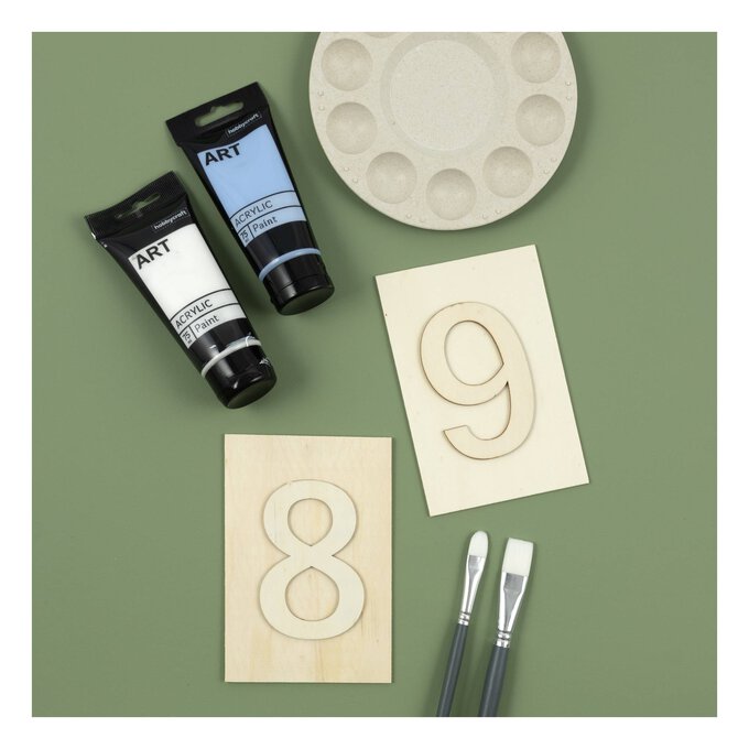 Wooden Number 8 Plaque 10cm x 15cm 2 Wooden Number 8 Plaque 10cm x 15cm