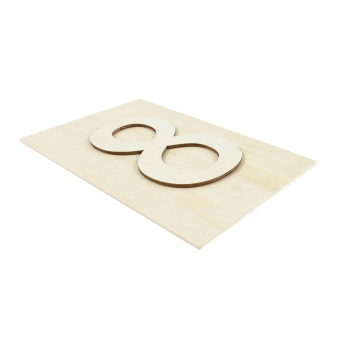 Wooden Number 8 Plaque 10cm x 15cm 3 Wooden Number 8 Plaque 10cm x 15cm