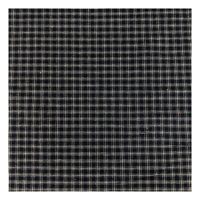 Navy Check Cotton Fabric by the Metre 2 Navy Check Cotton Fabric by the Metre