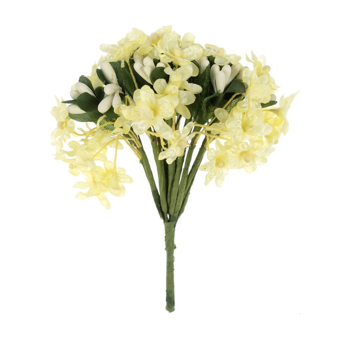 Soft Yellow Verbana Floral Pick 10cm 1 Soft Yellow Verbana Floral Pick 10cm