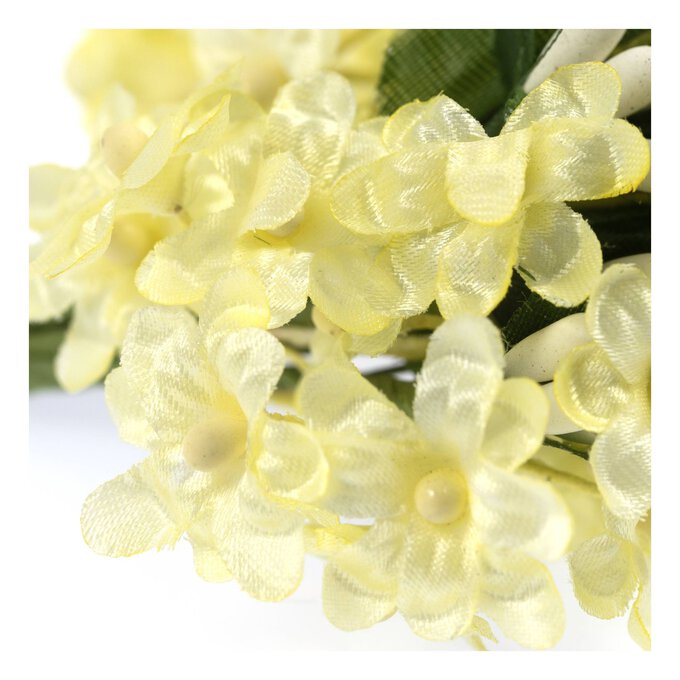 Soft Yellow Verbana Floral Pick 10cm 3 Soft Yellow Verbana Floral Pick 10cm