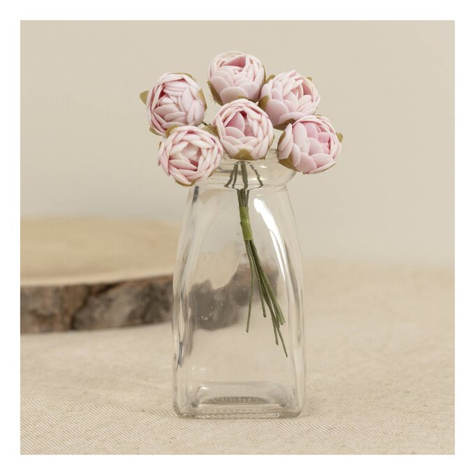 Pink Round Petite Flower Picks 6 Pieces 2 Pink Round Petite Flower Picks 6 Pieces