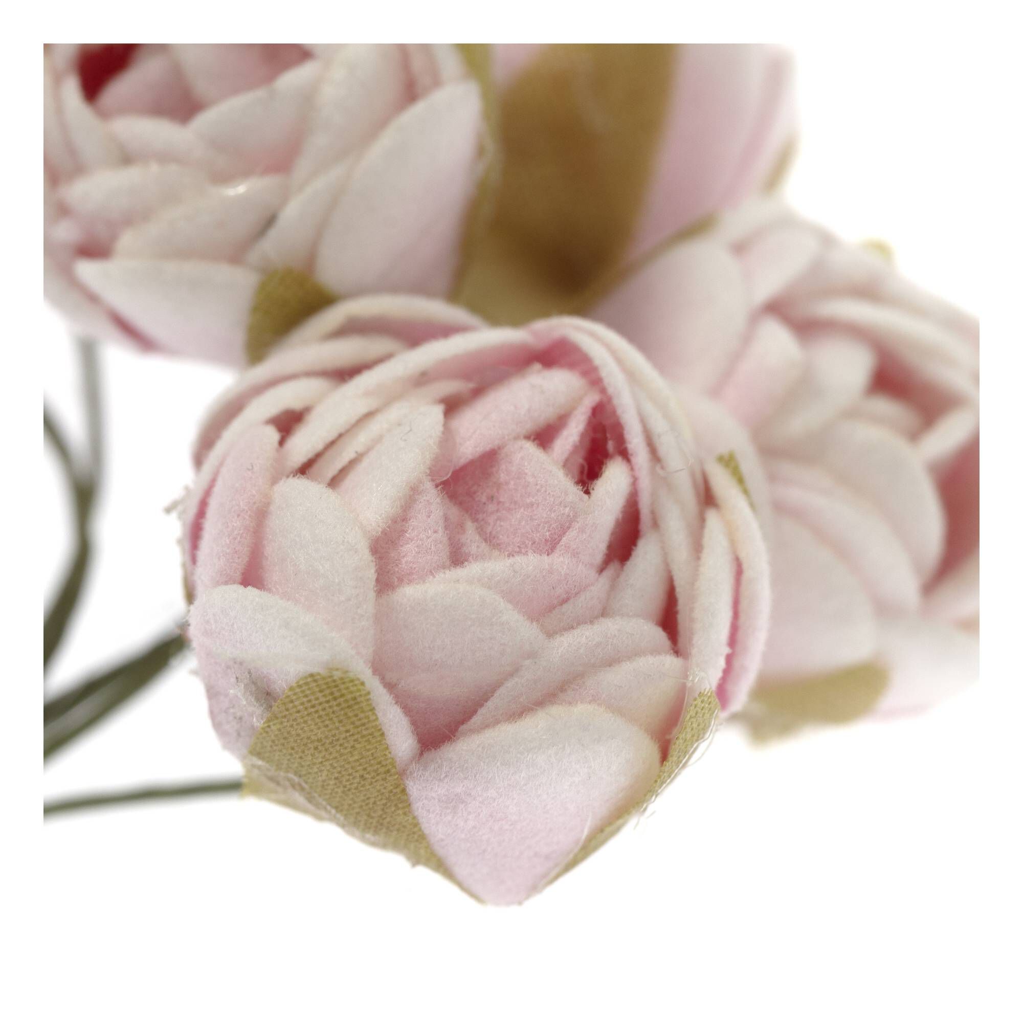 Pink Round Petite Flower Picks 6 Pieces 3 Pink Round Petite Flower Picks 6 Pieces