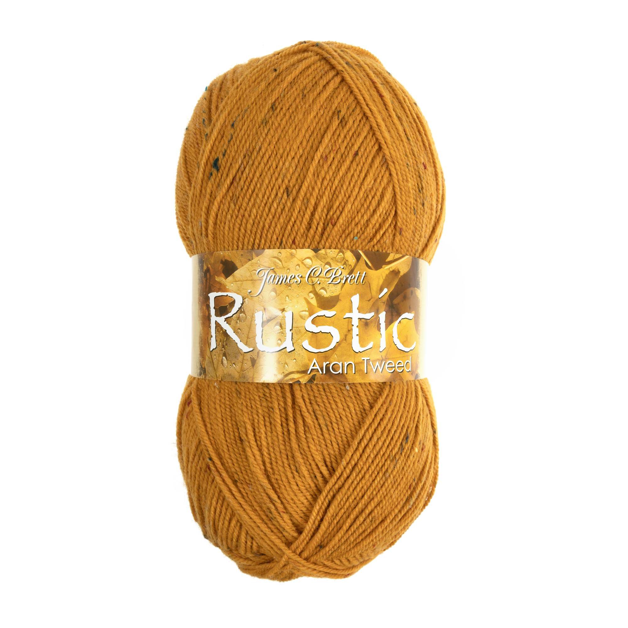 James C Brett Mustard Rustic Aran Tweed 400g 1 James C Brett Mustard Rustic Aran Tweed 400g
