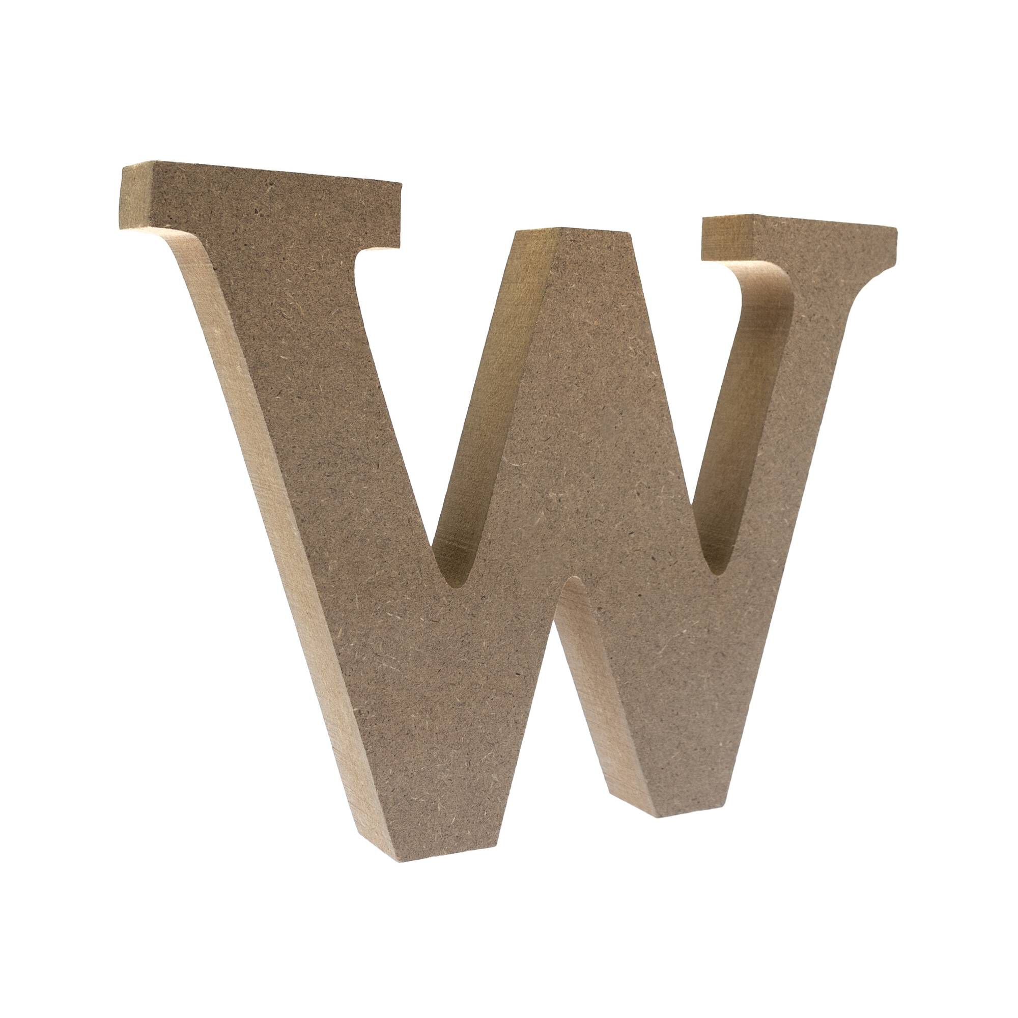 MDF Wooden Letter W 13cm 1 MDF Wooden Letter W 13cm