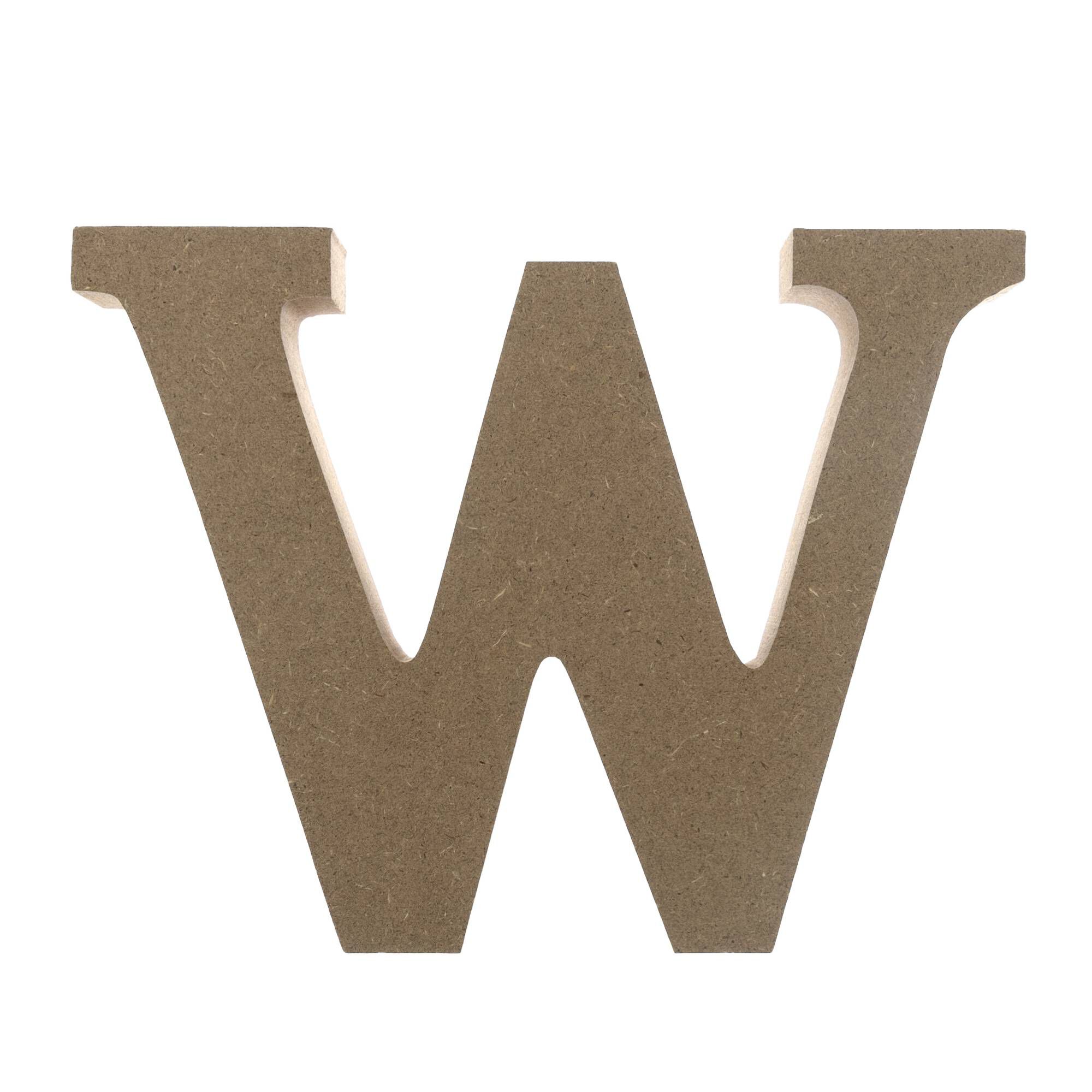 MDF Wooden Letter W 13cm 2 MDF Wooden Letter W 13cm