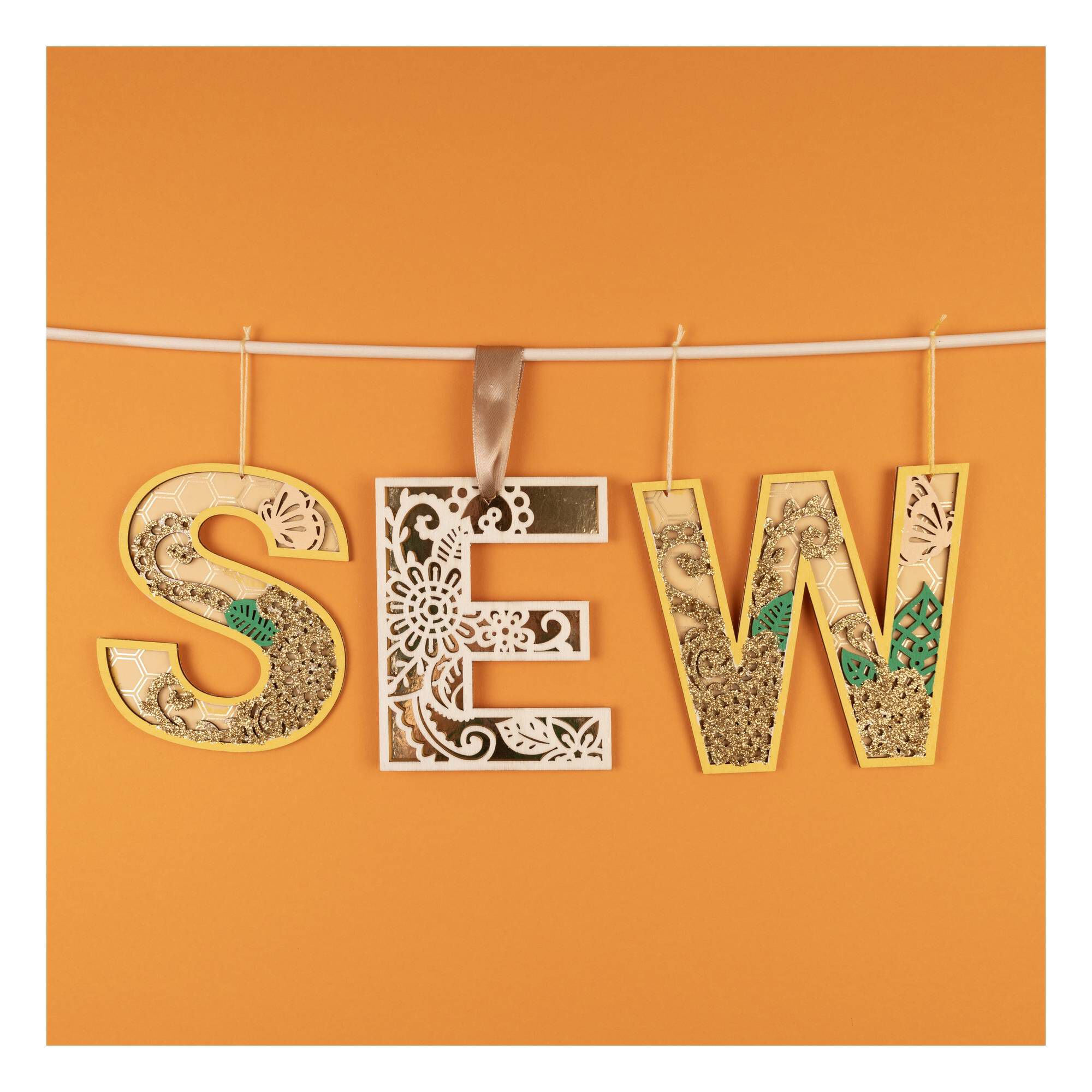 Wooden Filigree Hanging Letter H 12cm 5 Wooden Filigree Hanging Letter H 12cm