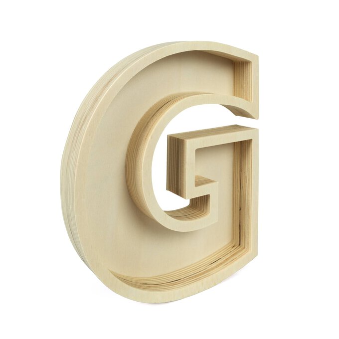 Wooden Fillable Letter G 22cm