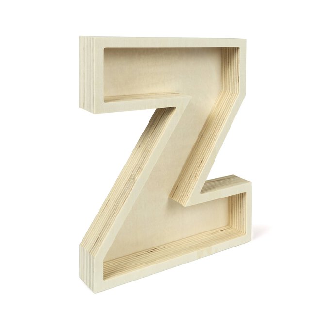 Wooden Fillable Letter Z 22cm