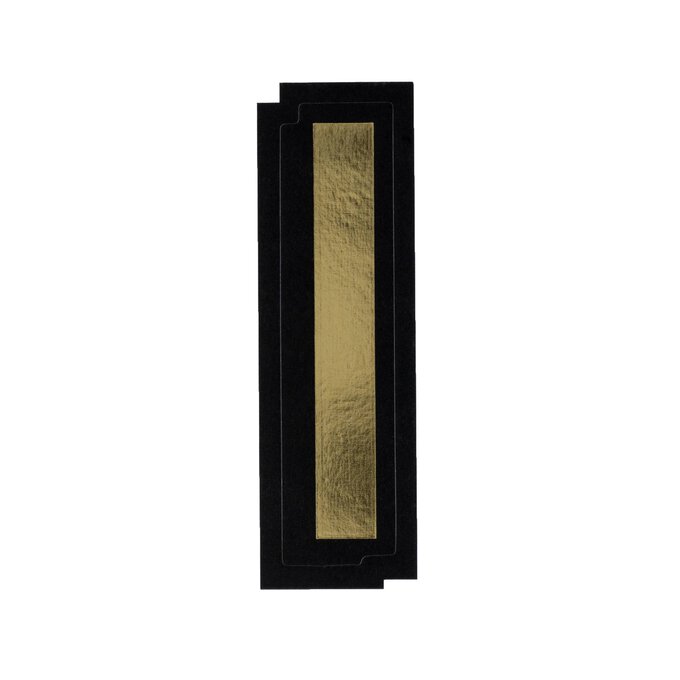 Black and Gold Vinyl Letter I Sticker 5cm