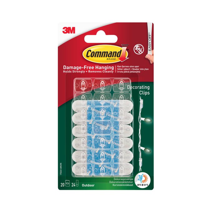 Command Outdoor Decorating Clips 20 Pack