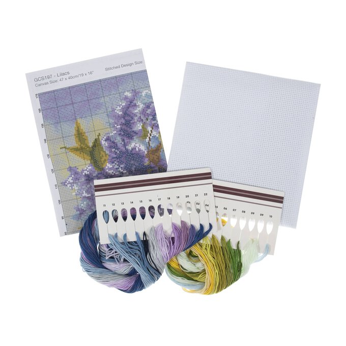 Trimits Lilac Large Cross Stitch Kit 33cm x 39.5cm 3 Trimits Lilac Large Cross Stitch Kit 33cm x 39.5cm