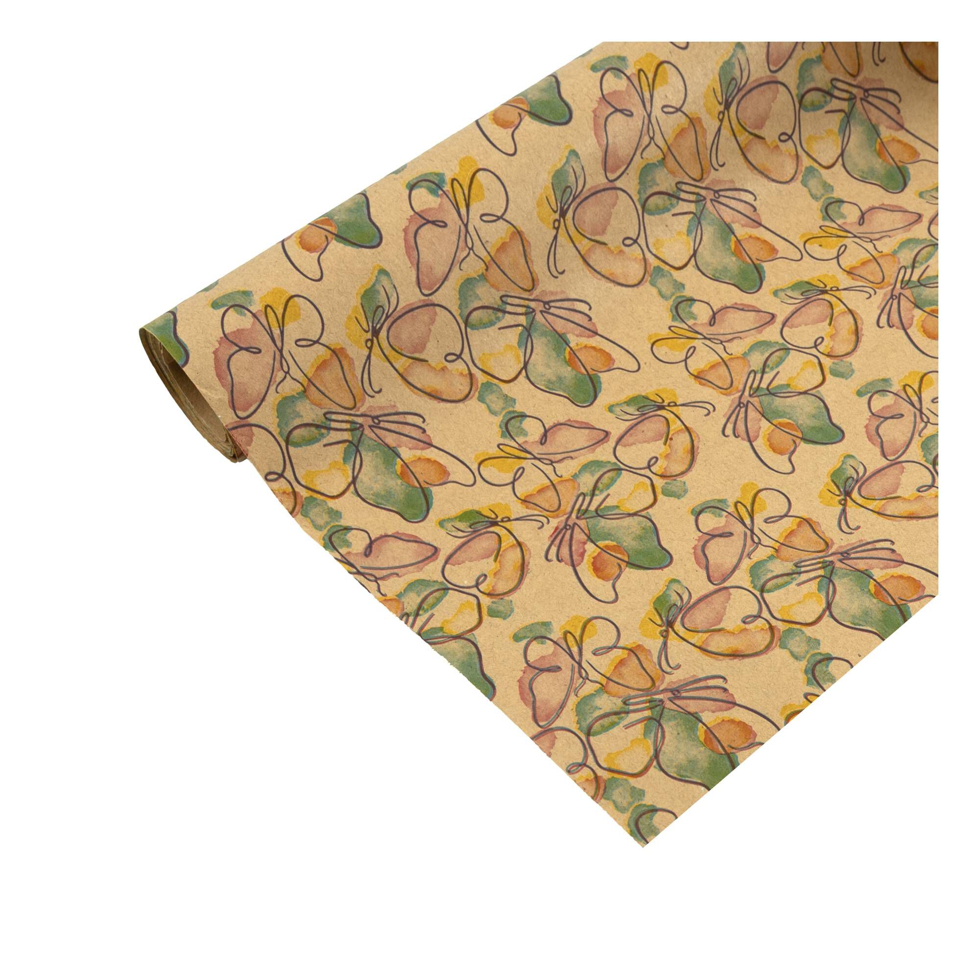 Artisan Butterfly Wrapping Paper Roll 70cm x 3m