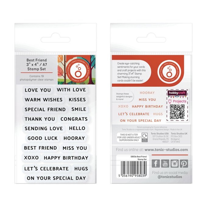 Tonic Studios Best Friend Stamp Set 19 Pieces 4 Tonic Studios Best Friend Stamp Set 19 Pieces