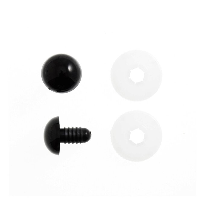 Trimits Black Toy Safety Eyes 12mm 6 Pack