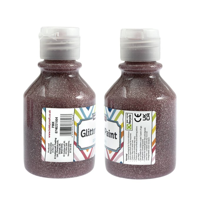 Pink Glitter Paint 150ml 5 Pink Glitter Paint 150ml