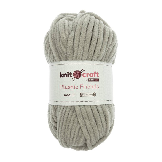 Knitcraft Light Grey Plushie Friends Yarn 100g 1 Knitcraft Light Grey Plushie Friends Yarn 100g