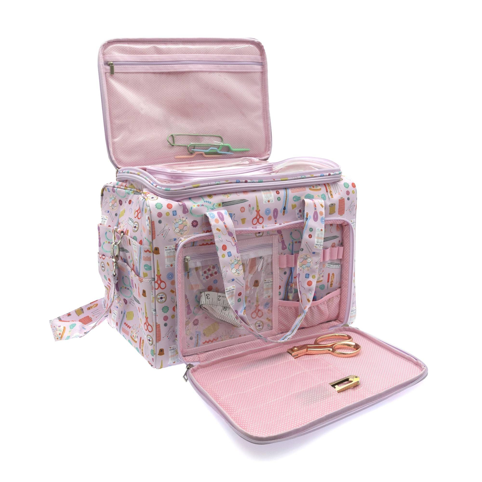 Lilac Sewing Notions Large Craft Project Bag 2 Lilac Sewing Notions Large Craft Project Bag