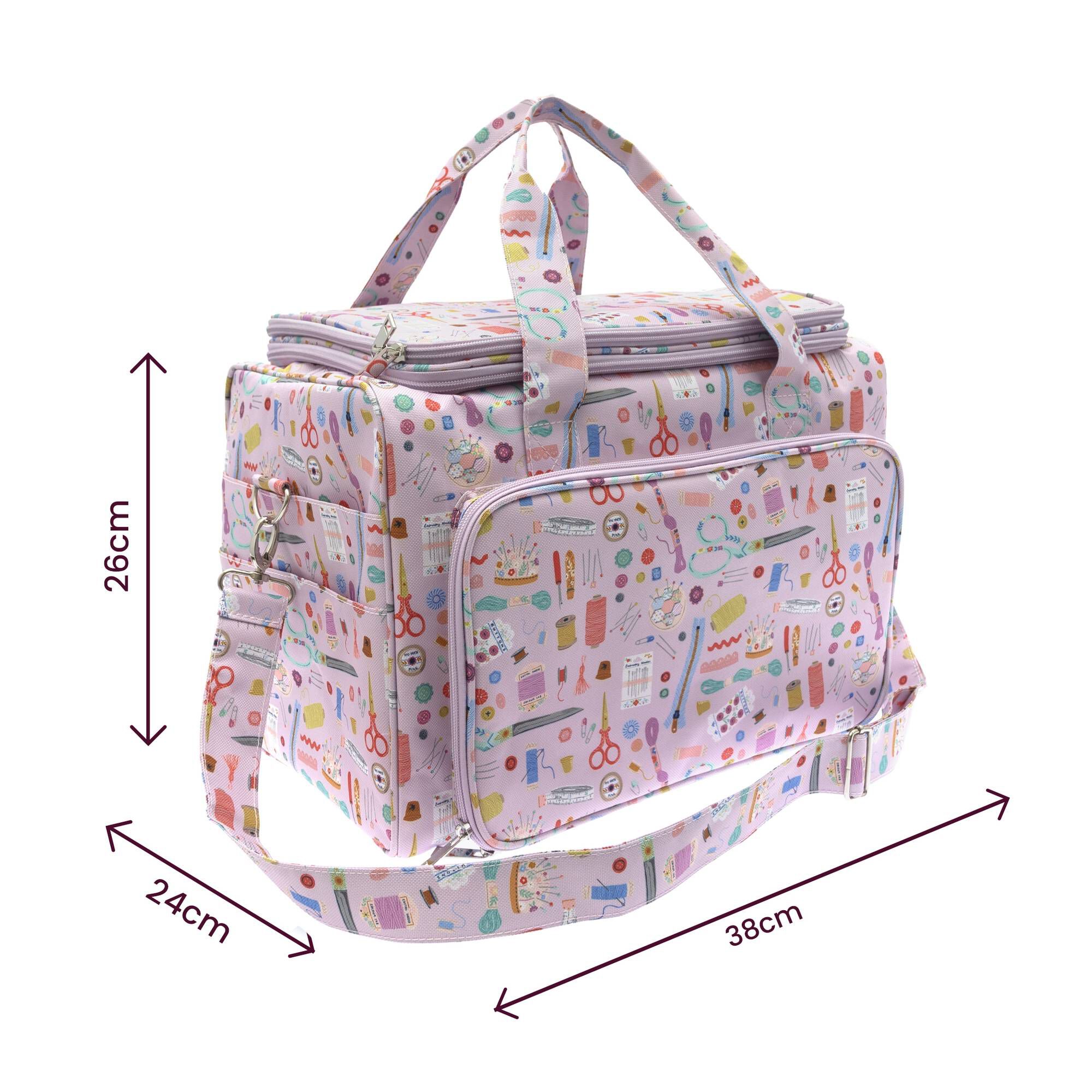 Lilac Sewing Notions Large Craft Project Bag 7 Lilac Sewing Notions Large Craft Project Bag