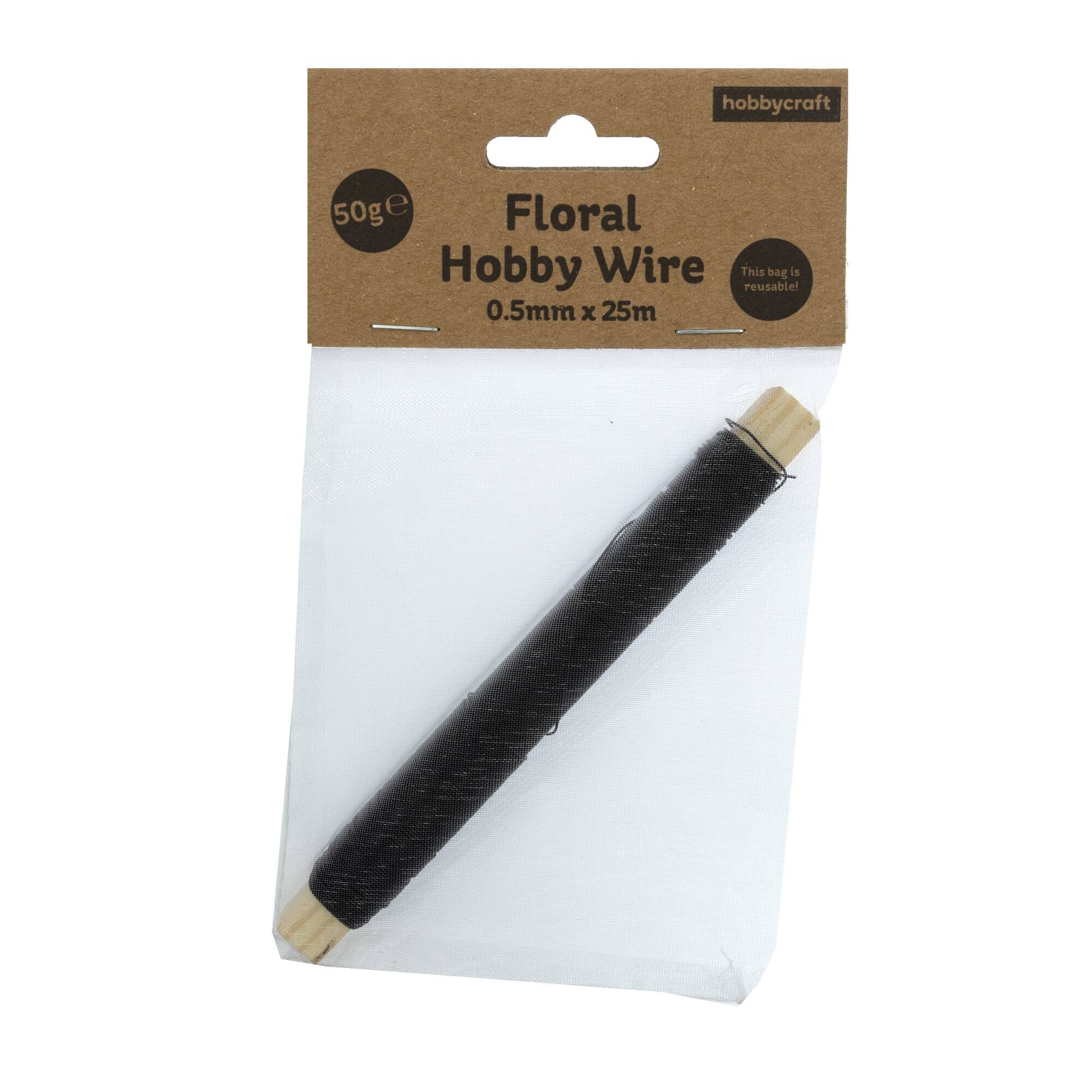 Black Metallic Wire 0.5mm x 25m 4 Black Metallic Wire 0.5mm x 25m