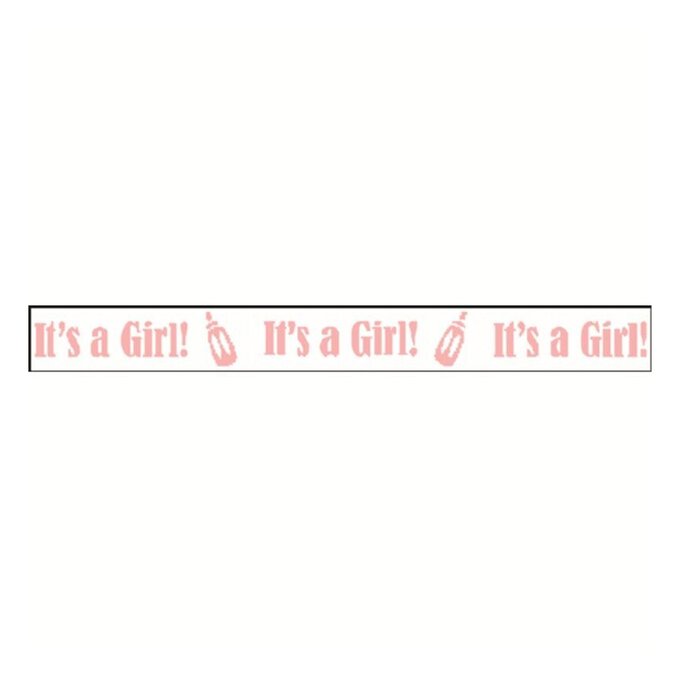 Baby Pink It's A Girl Ribbon 10mm x 4m