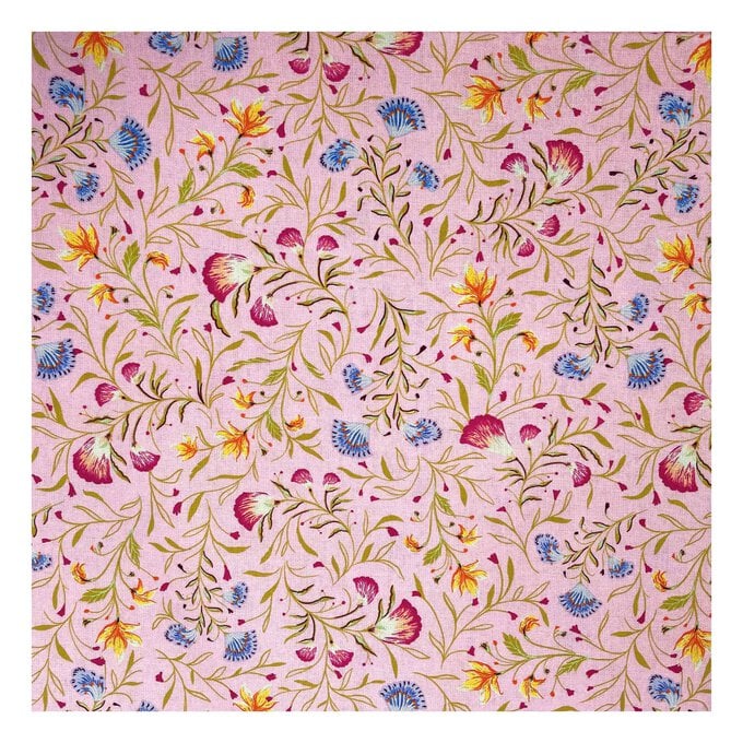 Artisan Flower Market Stems Cotton Fabric by the Metre 2 Artisan Flower Market Stems Cotton Fabric by the Metre