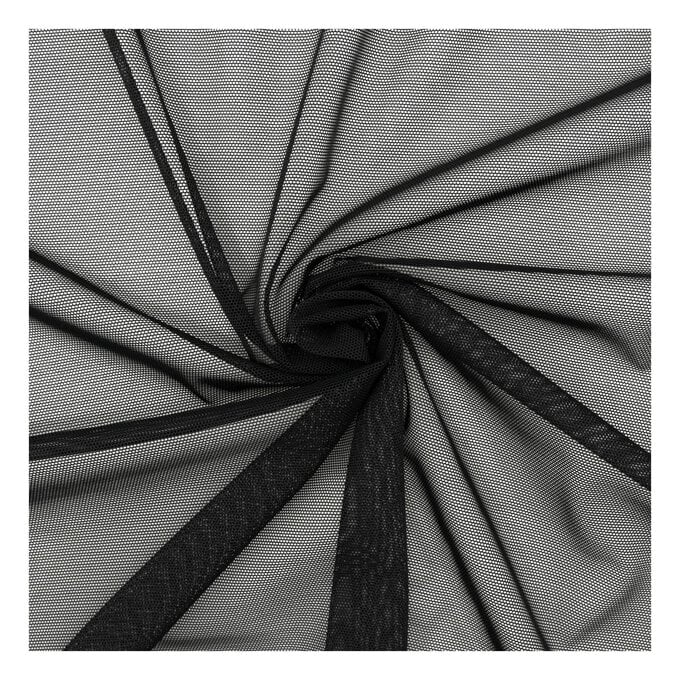 Black Spandex Mesh Fabric by the Metre