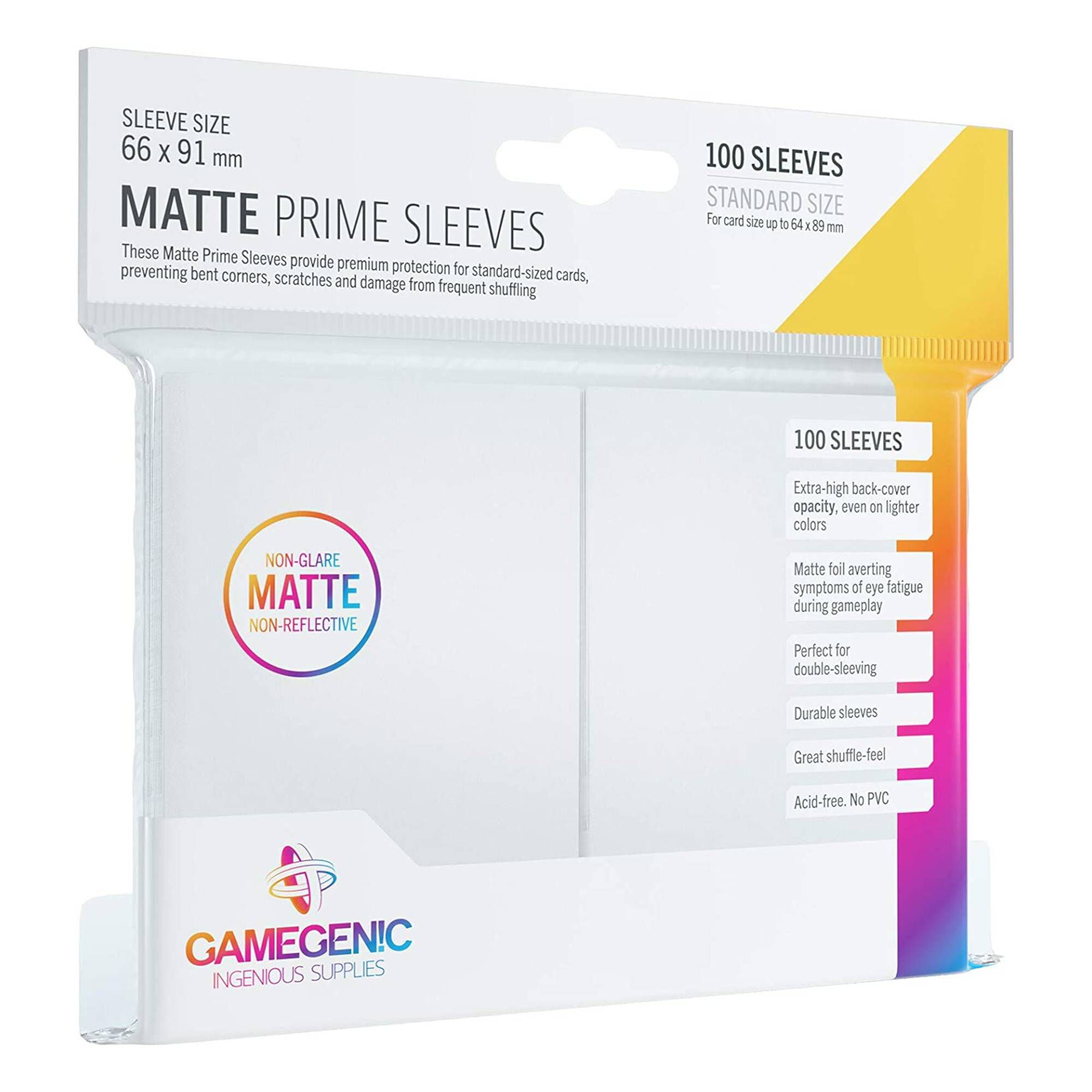 Gamegenic White Matte Prime Card Sleeves 100 Pack 1 Gamegenic White Matte Prime Card Sleeves 100 Pack
