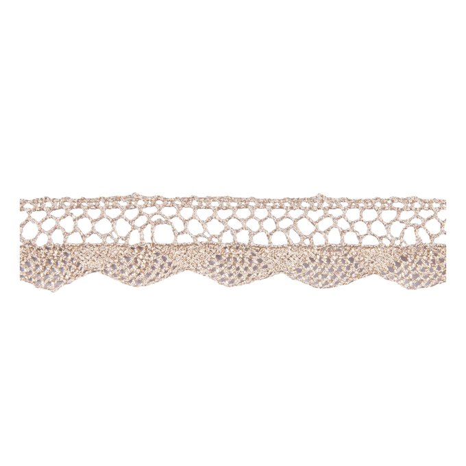 Light Gold 25mm Metallic Lace Trim by the Metre 2 Light Gold 25mm Metallic Lace Trim by the Metre