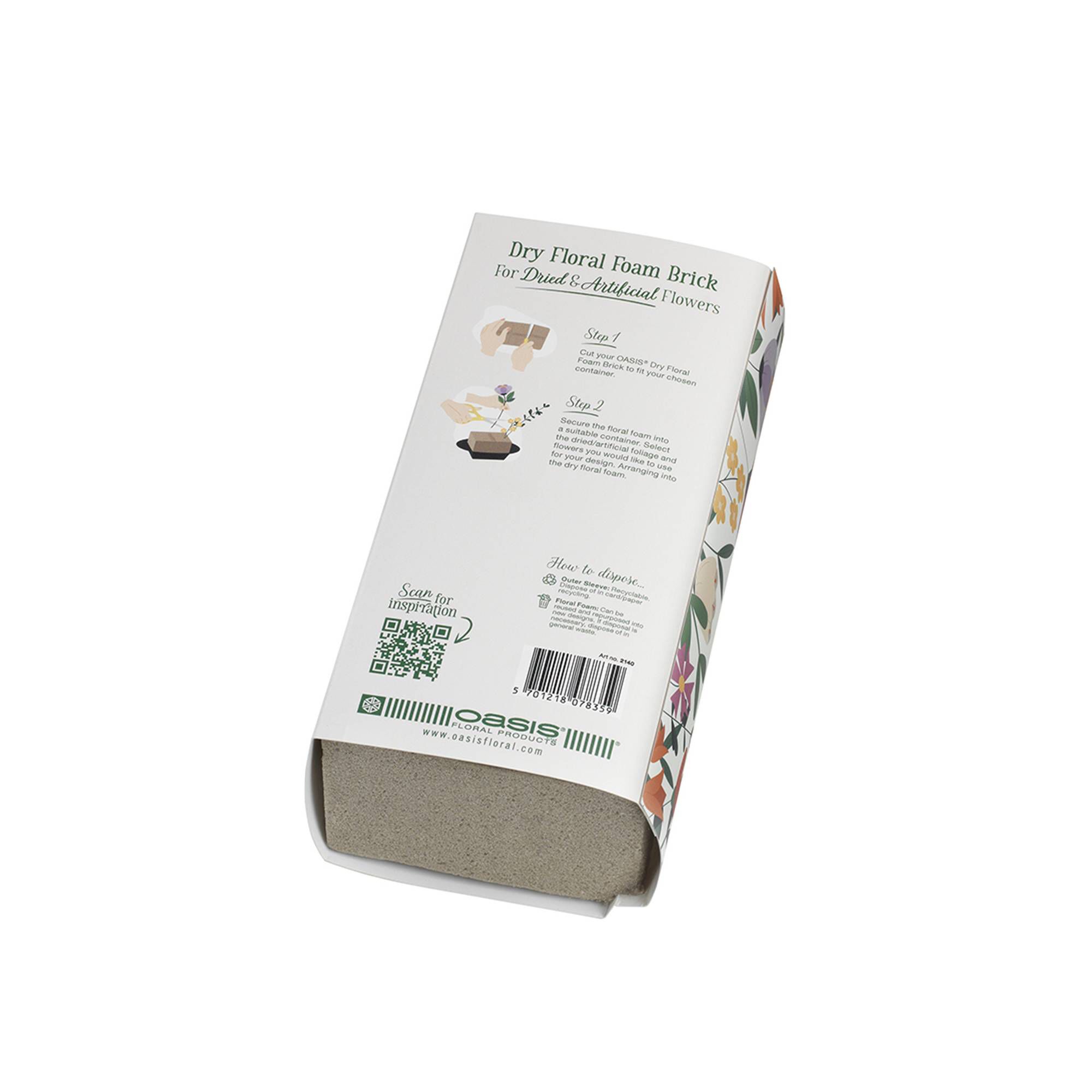 Oasis Dry Foam Brick 23cm x 11cm x 8cm 2 Oasis Dry Foam Brick 23cm x 11cm x 8cm