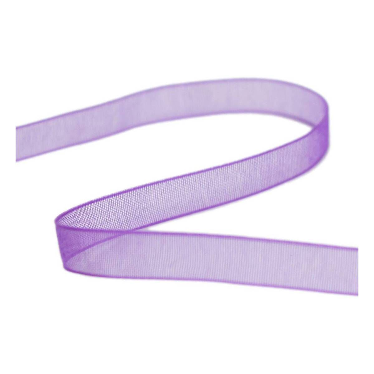 Purple Organdie Ribbon 6mm x 8m 1 Purple Organdie Ribbon 6mm x 8m