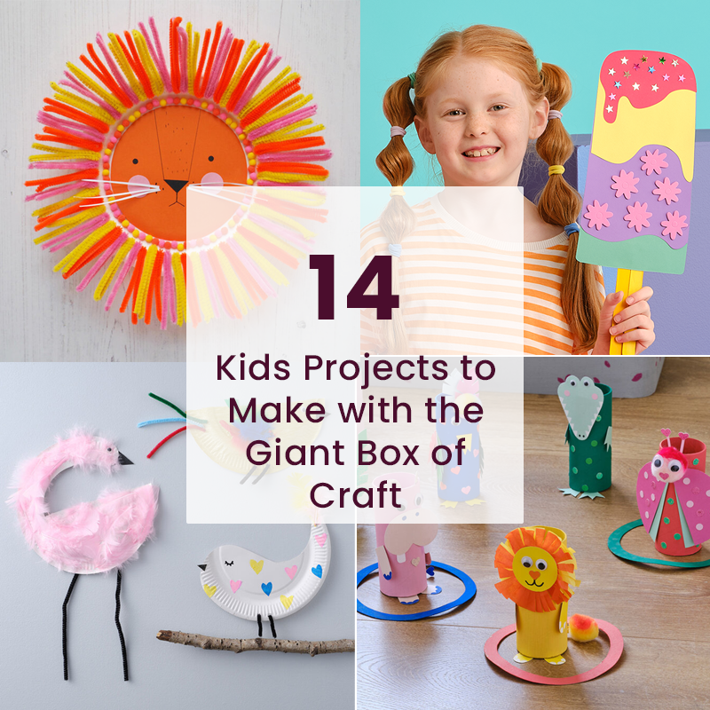 14 Kids Projects to Make with the Giant Box of Craft 1 14 Kids Projects to Make with the Giant Box of Craft