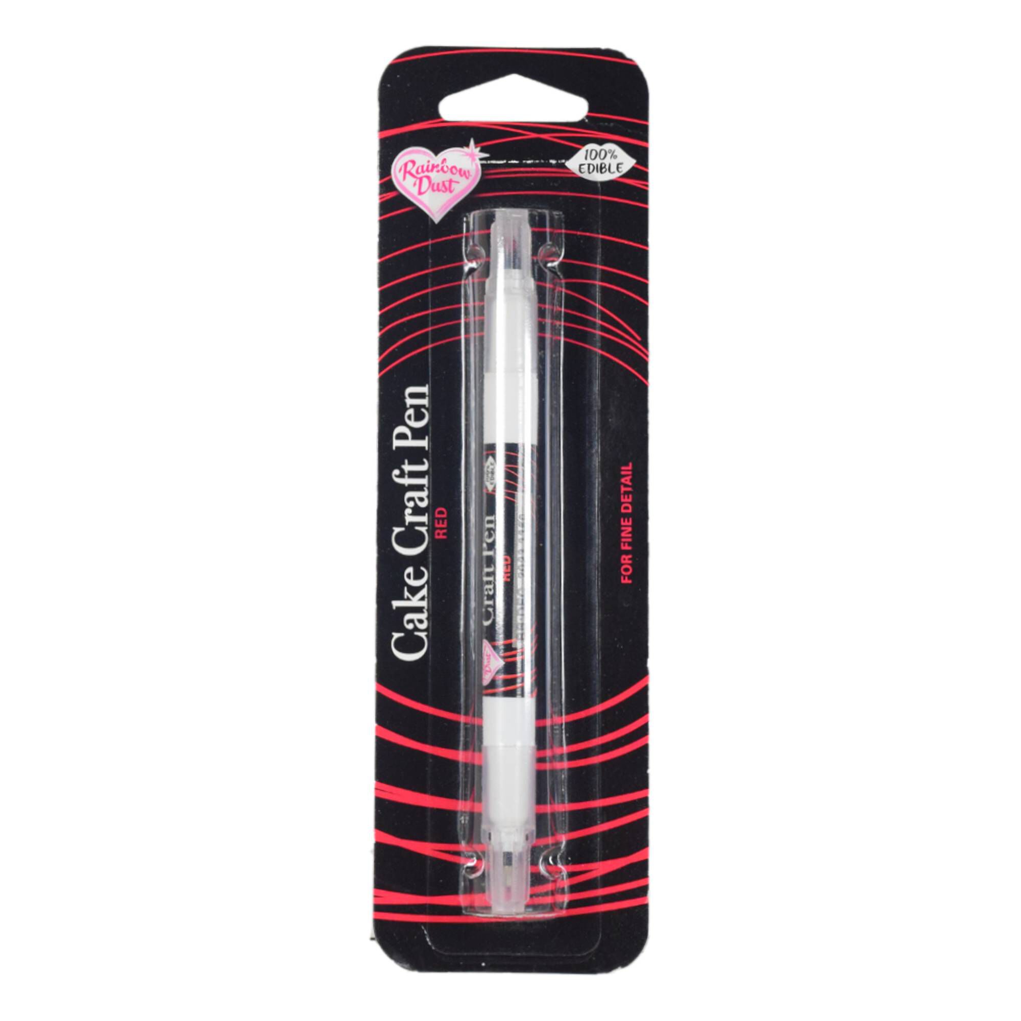 Rainbow Dust Red Double-Ended Edible Food Pen