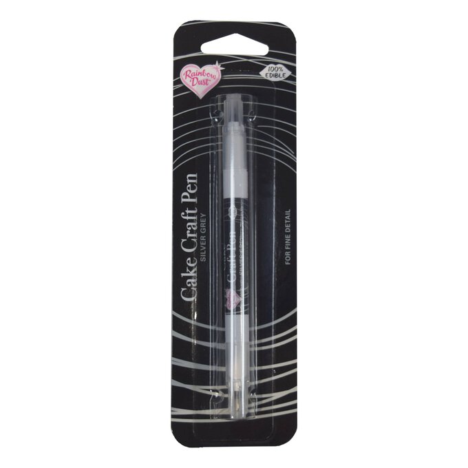 Rainbow Dust Silver Grey Double-Ended Edible Food Pen