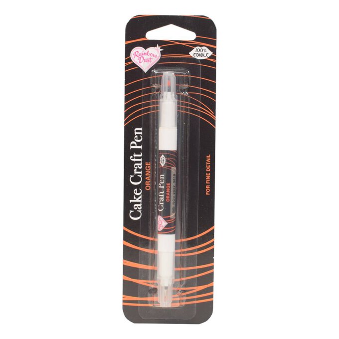 Rainbow Dust Orange Double-Ended Edible Food Pen