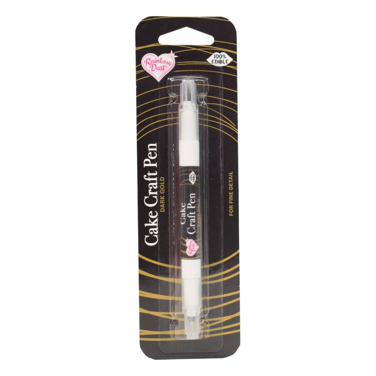 Rainbow Dust Dark Gold Double-Ended Edible Food Pen