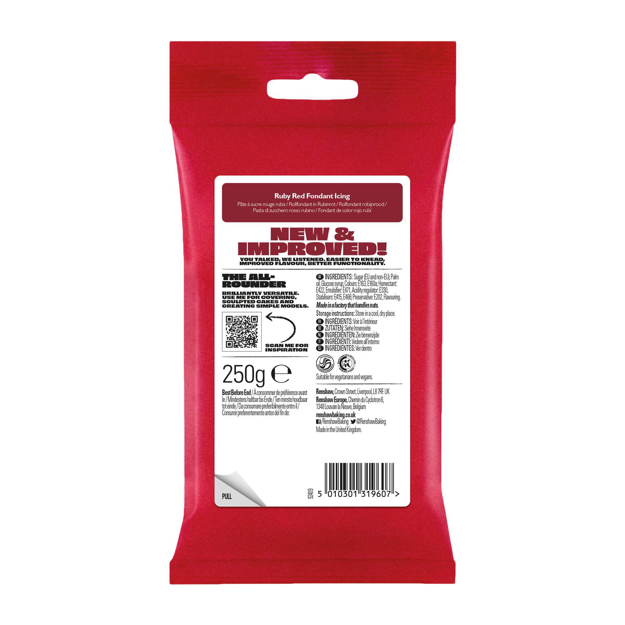 Renshaw Ready To Roll Ruby Red Icing 250g 3 Renshaw Ready To Roll Ruby Red Icing 250g