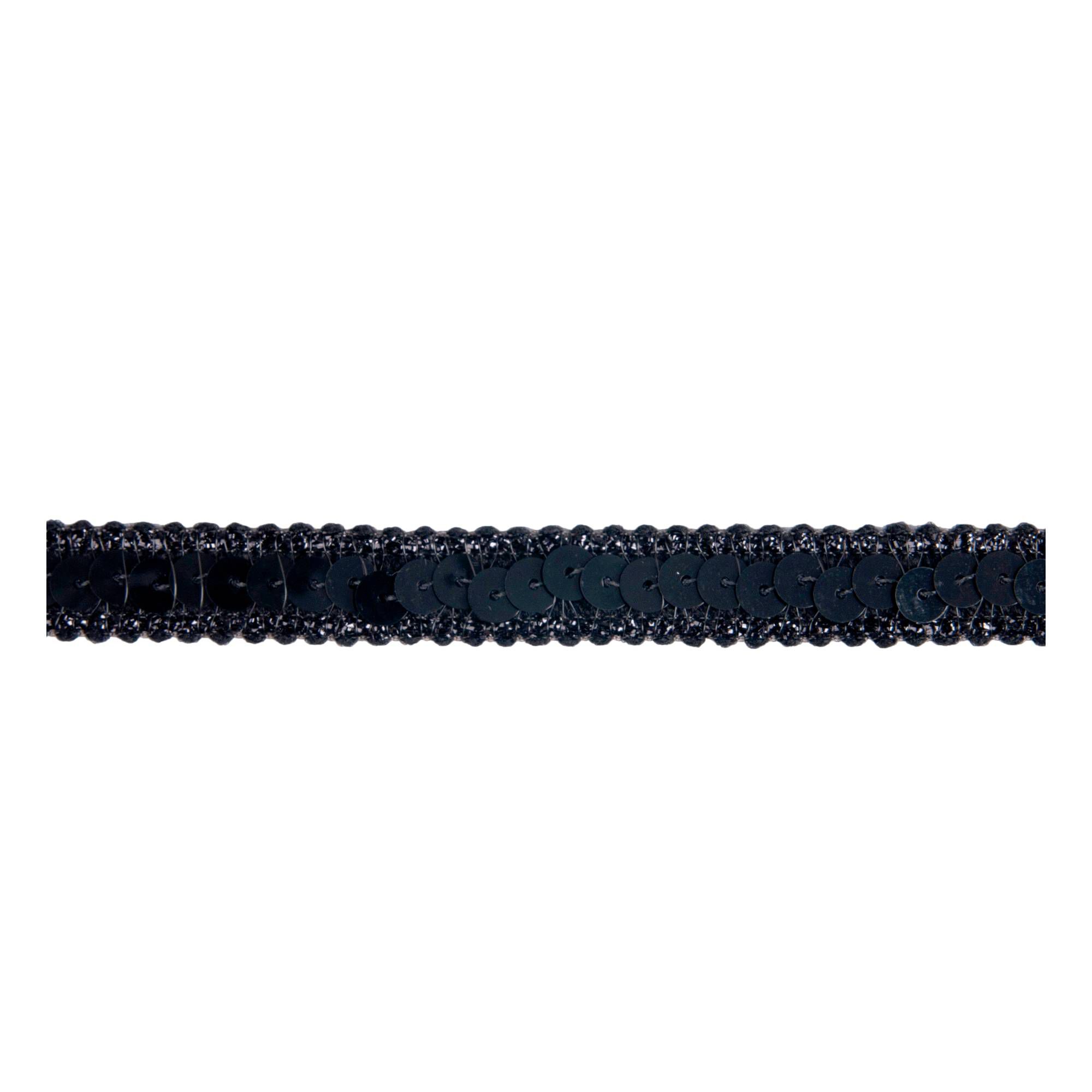 Black Metallic-Edged Sequin Trim by the Metre 2 Black Metallic-Edged Sequin Trim by the Metre