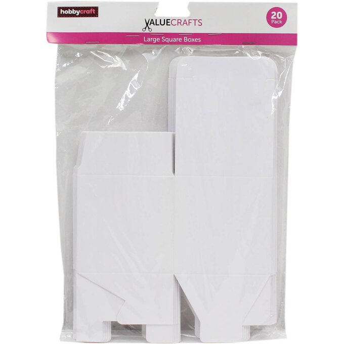 White Square Favour Boxes 20 Pack 3 White Square Favour Boxes 20 Pack