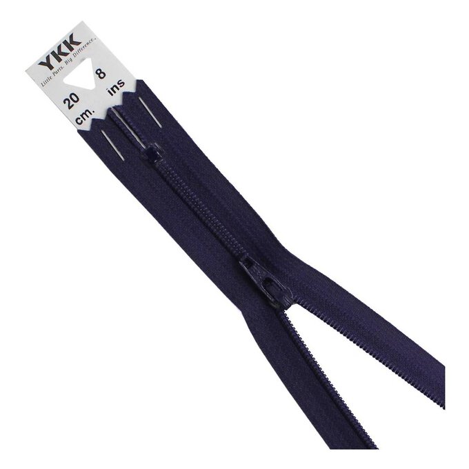 YKK Dark Purple Dress and Skirt Zip 20cm 1 YKK Dark Purple Dress and Skirt Zip 20cm