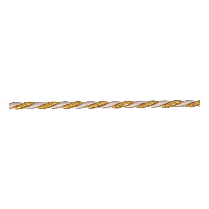 Gold and Silver 6mm Cord Trim by the Metre