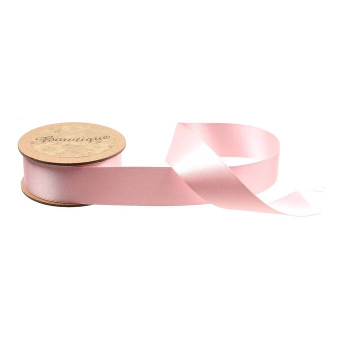 Light Pink Double-Faced Satin Ribbon 24mm x 5m 1 Light Pink Double-Faced Satin Ribbon 24mm x 5m