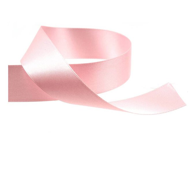 Light Pink Double-Faced Satin Ribbon 24mm x 5m 2 Light Pink Double-Faced Satin Ribbon 24mm x 5m