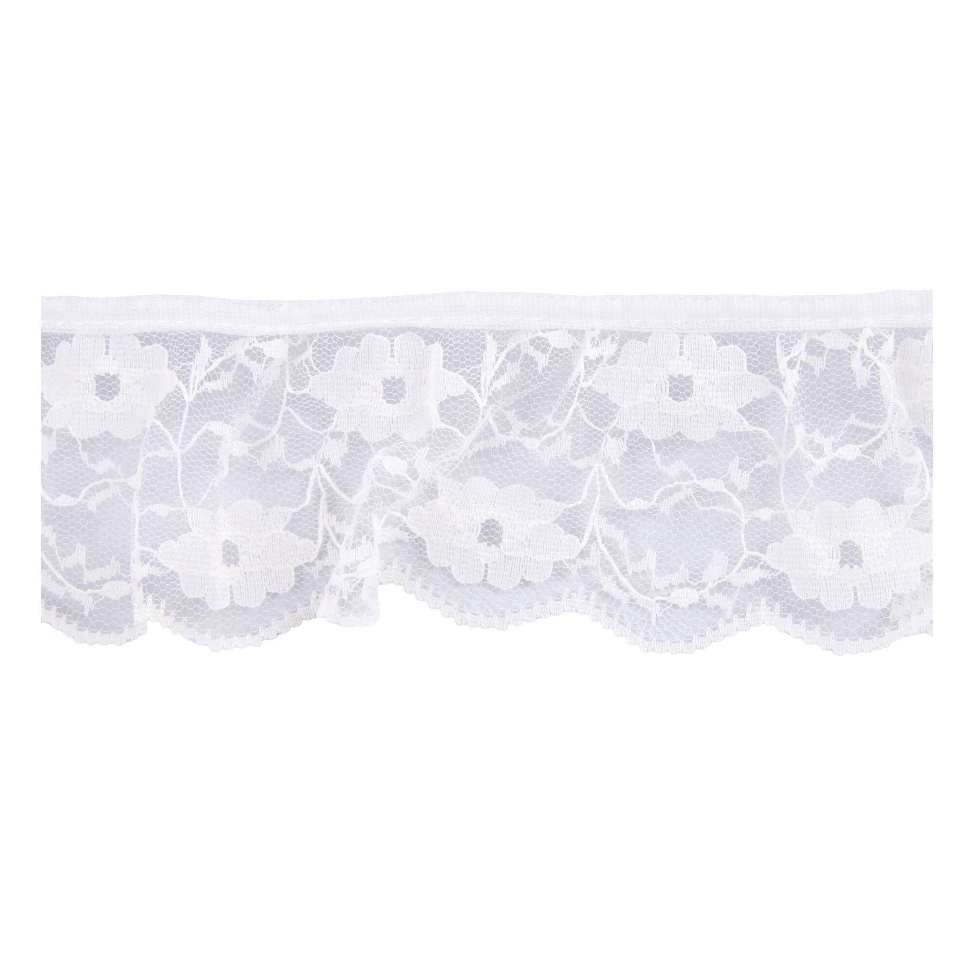 Cream 60mm Frilled Nylon Lace Trim by the Metre 1 Cream 60mm Frilled Nylon Lace Trim by the Metre