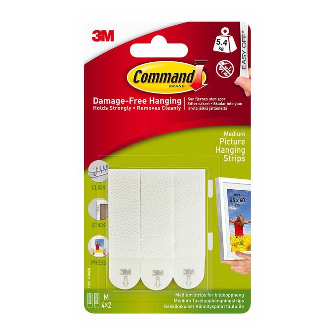 Command Medium Picture Hanging Strips 4 Pieces