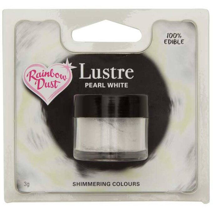 Rainbow Dust Pearl White Edible Lustre Powder 3 g 4 Rainbow Dust Pearl White Edible Lustre Powder 3 g