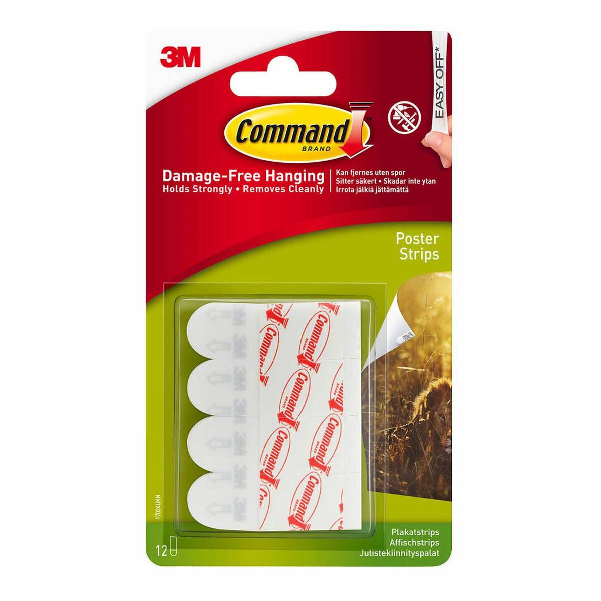 Command Small Poster Strips 12 Pieces