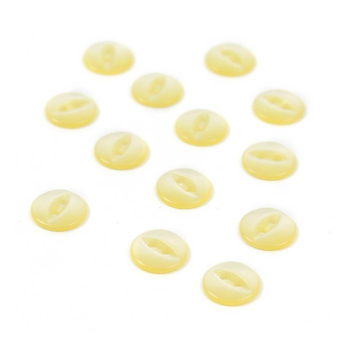 Hemline Yellow Basic Fish Eye Button 13 Pack 1 Hemline Yellow Basic Fish Eye Button 13 Pack