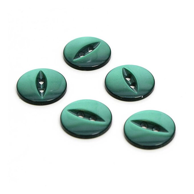 Hemline Emerald Basic Fish Eye Button 5 Pack 1 Hemline Emerald Basic Fish Eye Button 5 Pack
