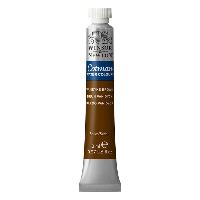 Winsor & Newton Vandyke Brown Cotman Watercolour Tube 8ml 1 Winsor & Newton Vandyke Brown Cotman Watercolour Tube 8ml